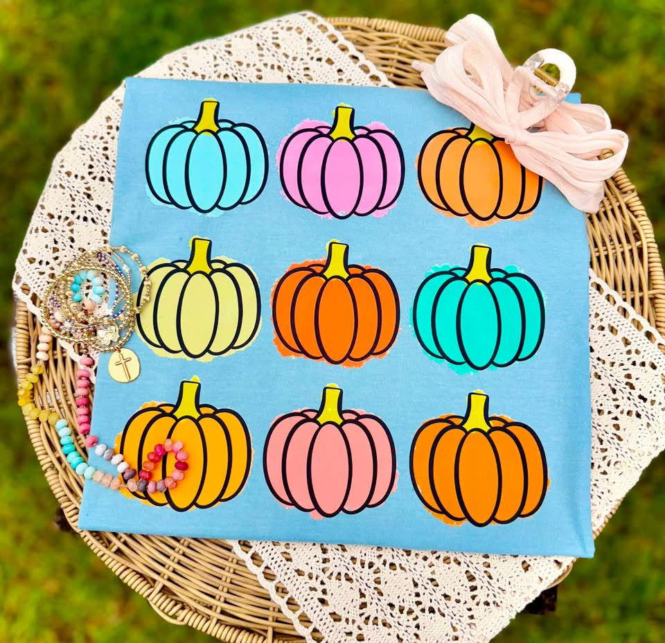 Colored pumpkins