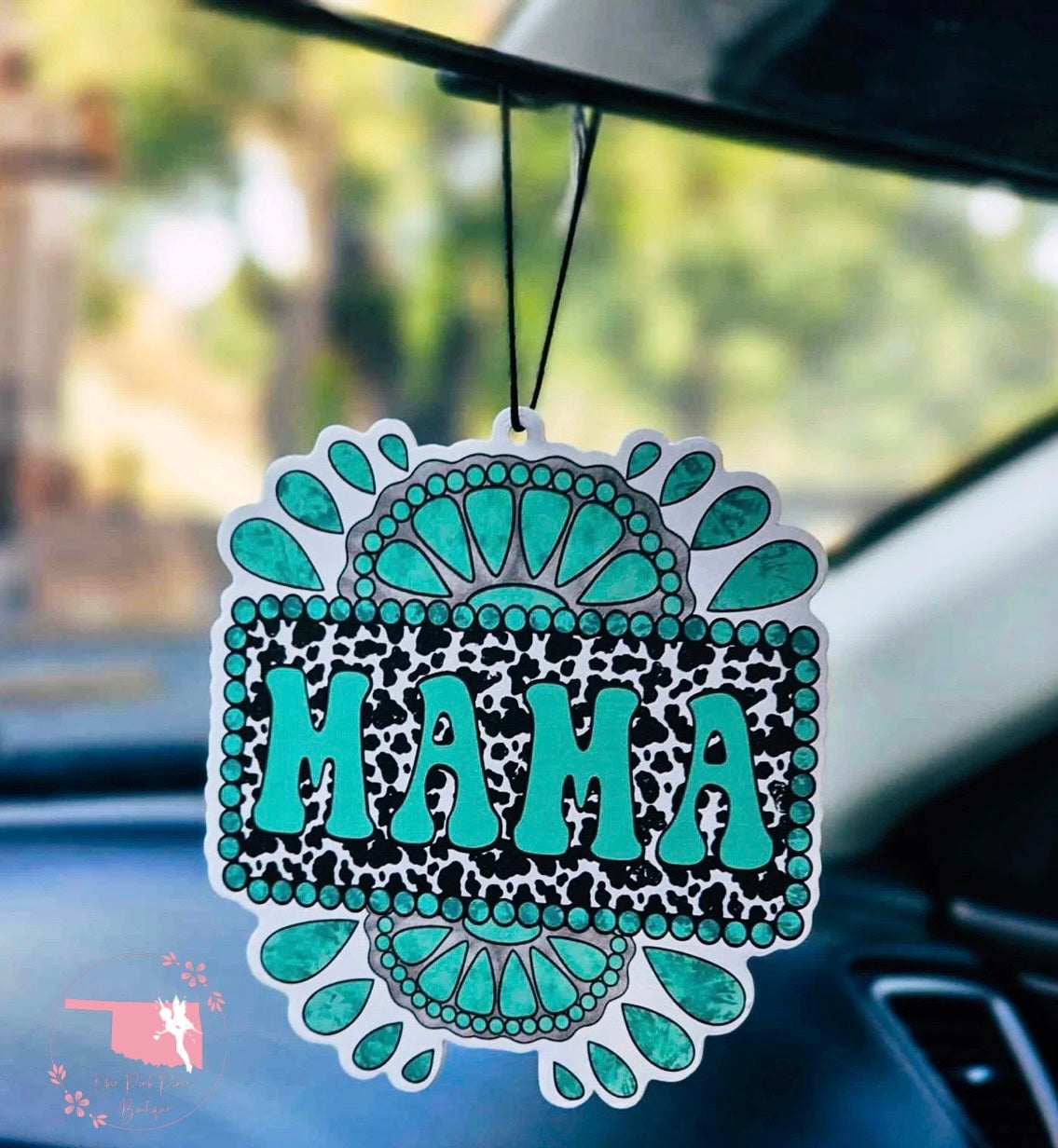 Turquoise Mama Car Air Freshener