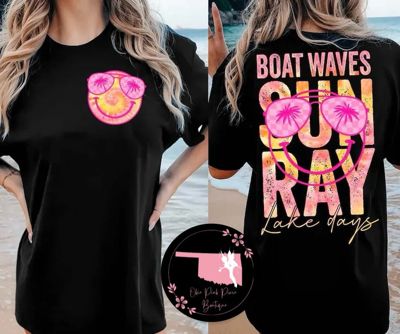 Boat Waves, Sun Rays, Lake Days Or Beach Days