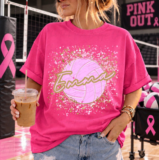 Customizable Pink Out Volleyball