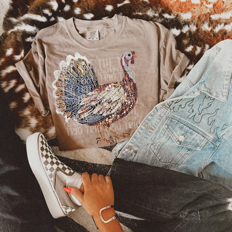 Faux Rhinestone Turkey