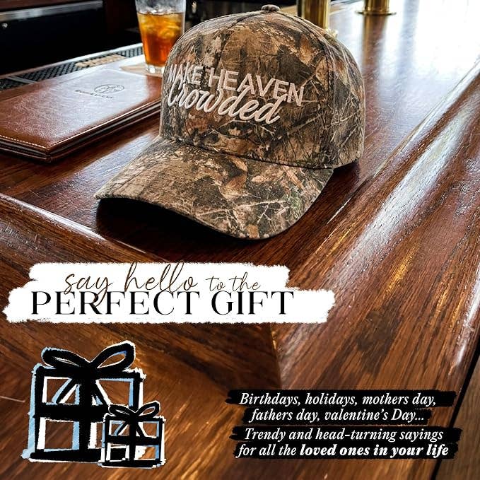 2 Tone Cap: Make Heaven Crowded - Wood Camo