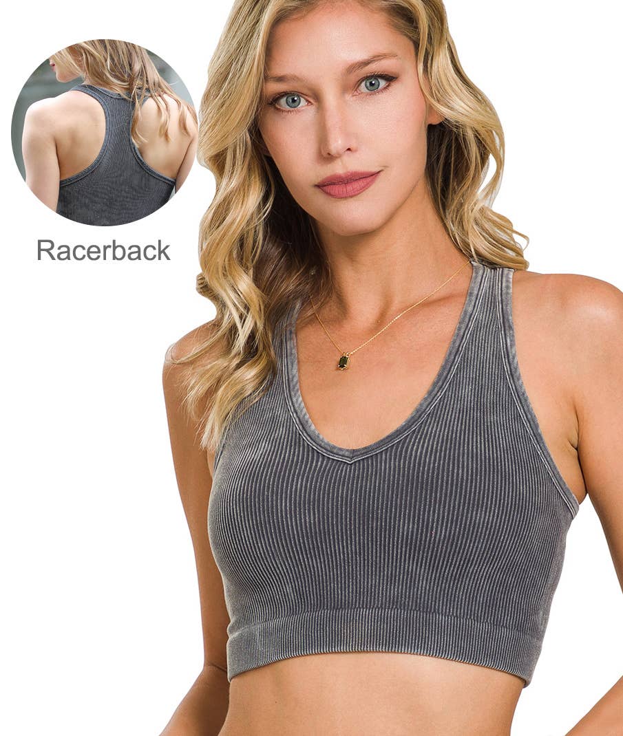 Washed Seamless Rib Tank