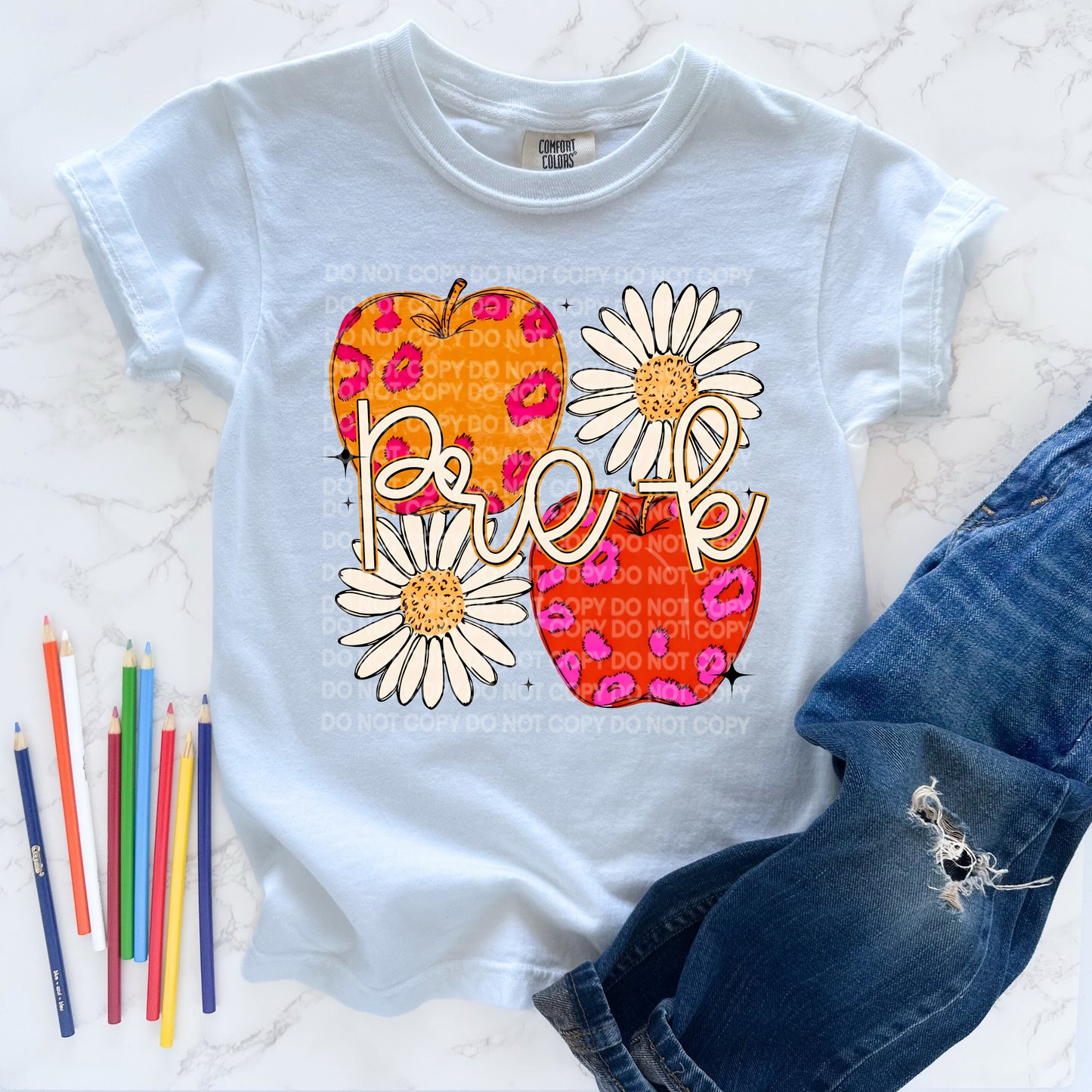 Floral Apple Back to School