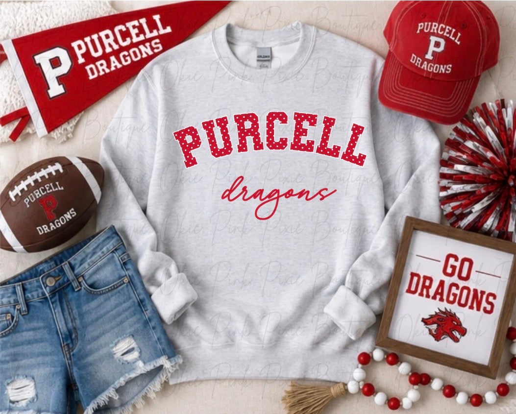 Purcell Dragons Polka Dots
