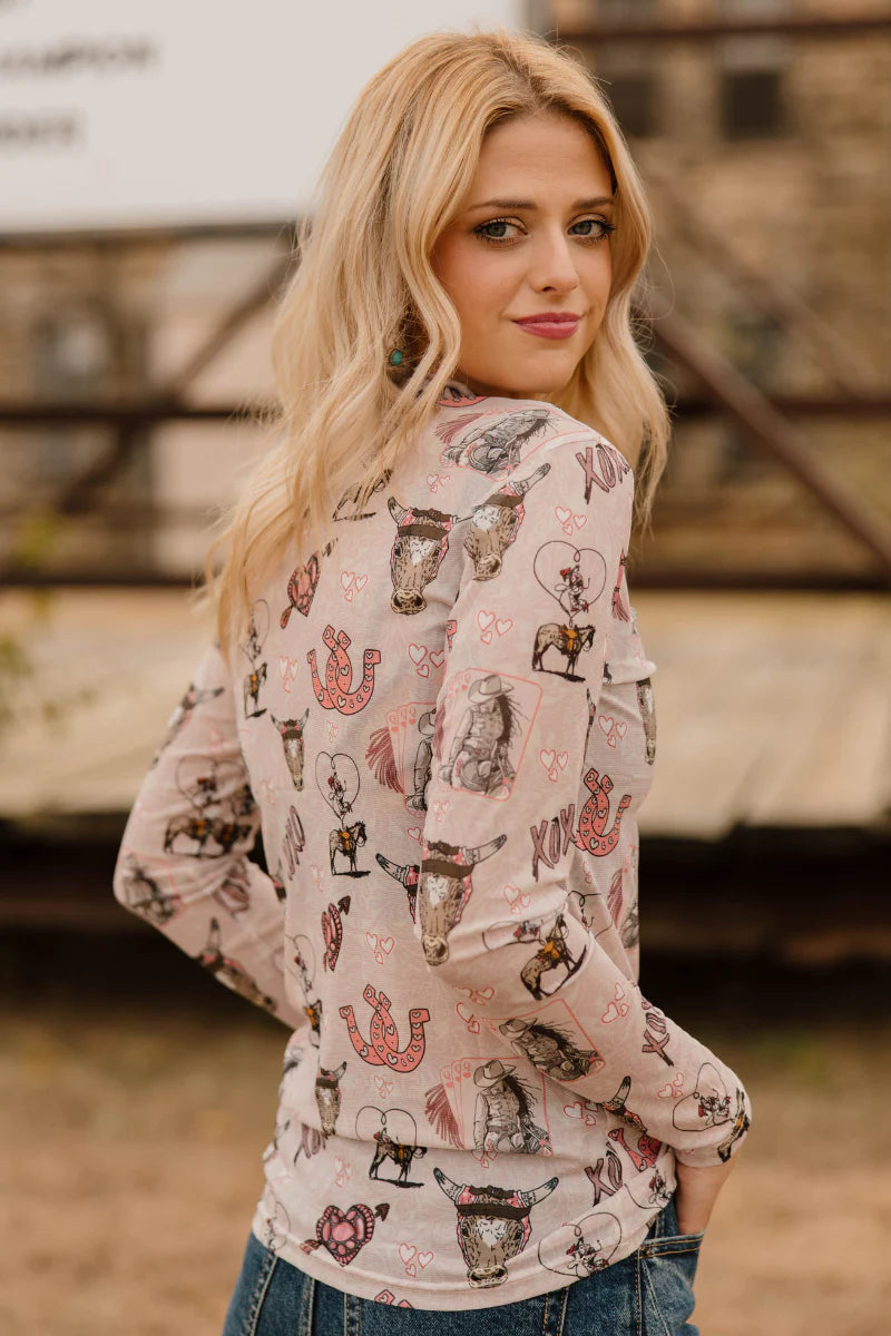 XOXO RODEO MESH TOP
Regular price