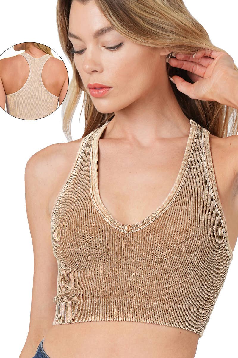 Washed Seamless Rib Tank