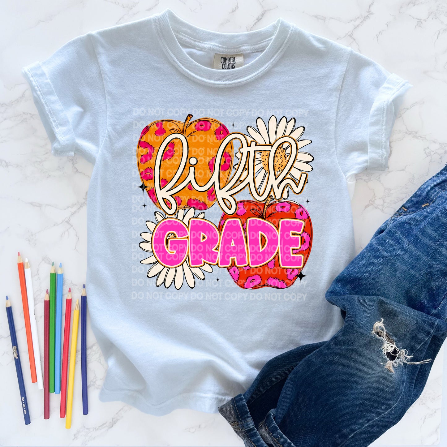 Floral Apple Back to School