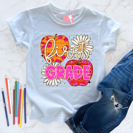 Floral Apple Back to School