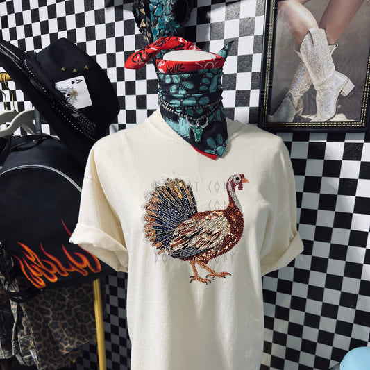 Faux Rhinestone Turkey