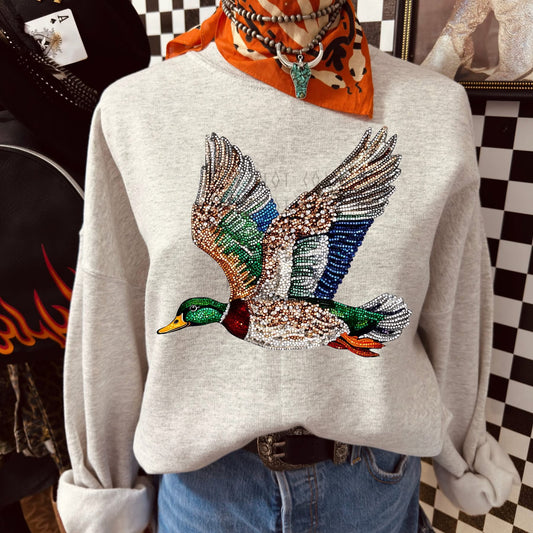 Faux Rhinestone Mallard