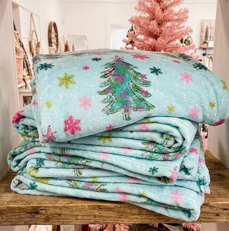 Cozy Christmas Tree Blanket