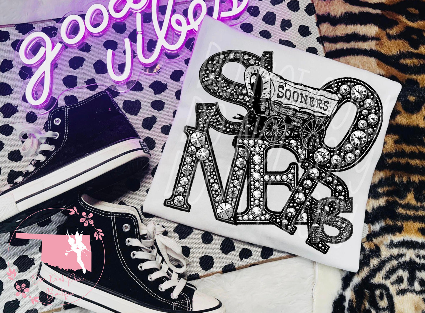 Rhinestone faux Sooner