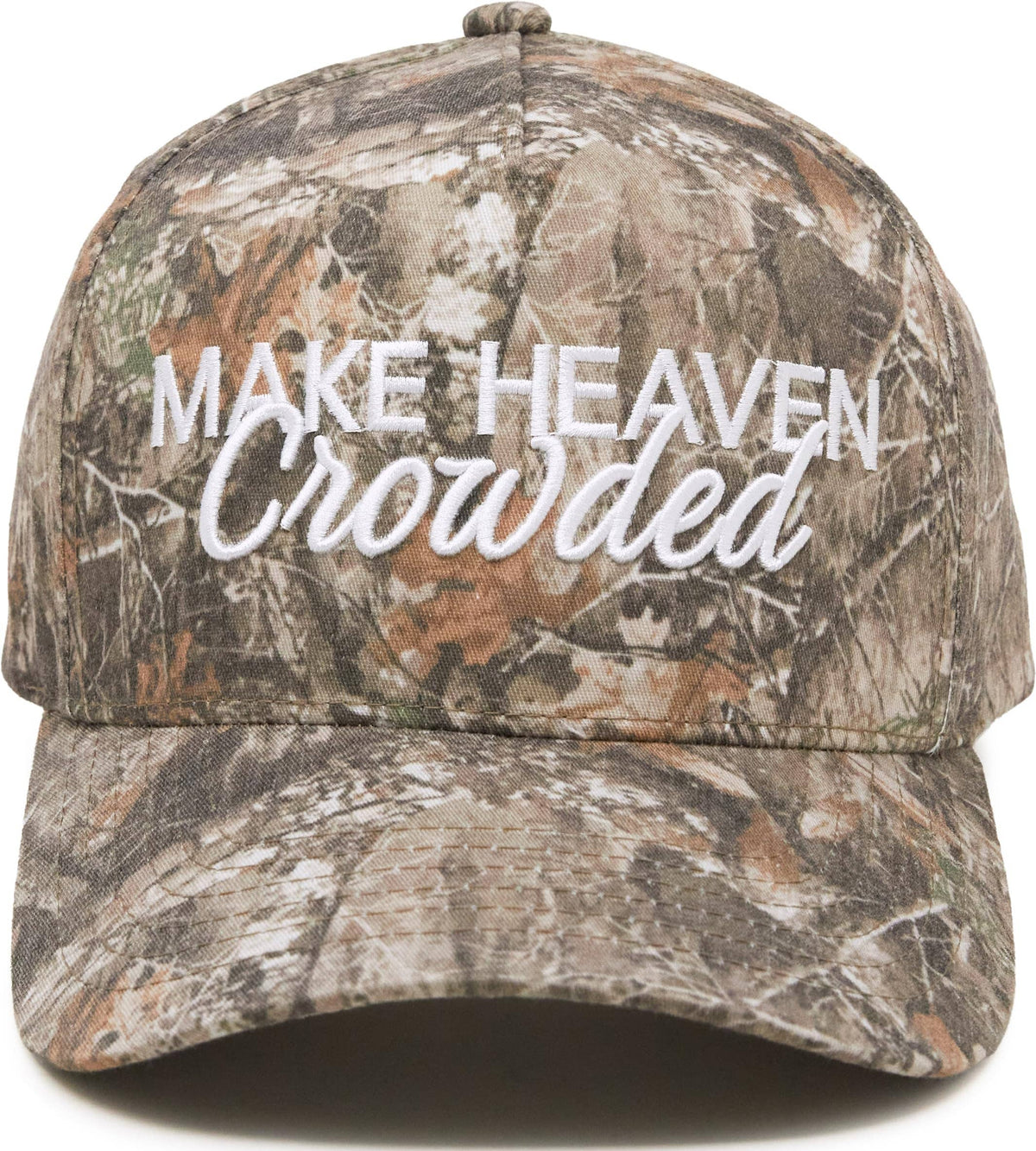 2 Tone Cap: Make Heaven Crowded - Wood Camo
